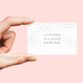 Frisur-Stylist-Zitat | Moderner Weißstreifen Visitenkarte