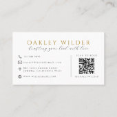 Frisuren-Make-up-Foto-QR-Code Visitenkarte (Rückseite)