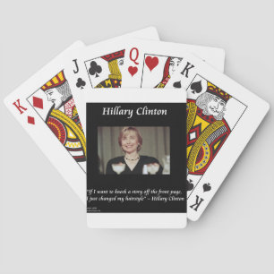 Frisuren und Schlagzeilen um Hilary Clinton Spielkarten