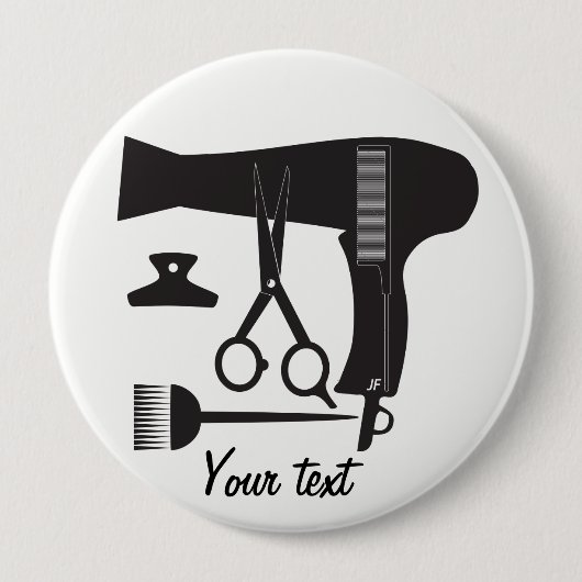 Frisurwerkzeuge Button (Vorderseite)