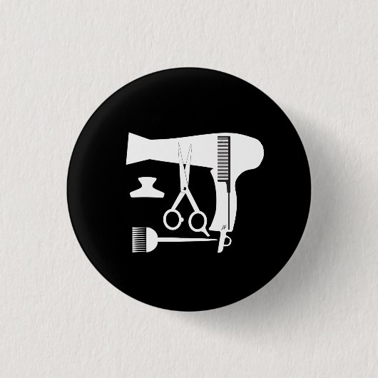 Frisurwerkzeuge Button (Vorderseite)