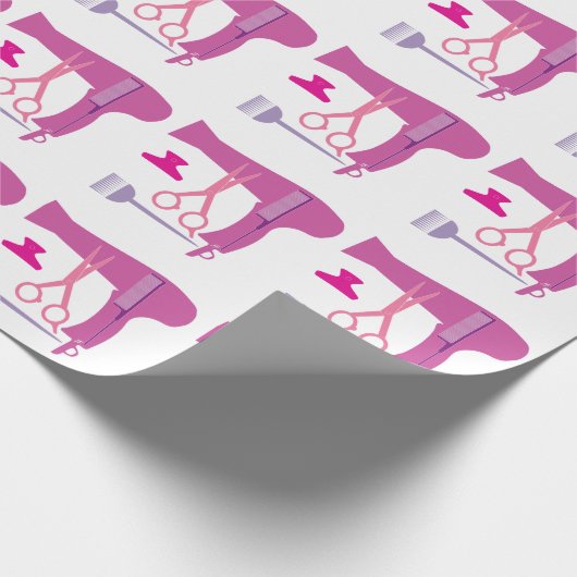 Frisurwerkzeuge Geschenkpapier (Ecke)