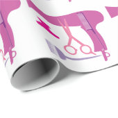 Frisurwerkzeuge Geschenkpapier (Rolleneckpunkt)
