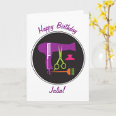 Frisurwerkzeuge Karte (Gelbe Blume)