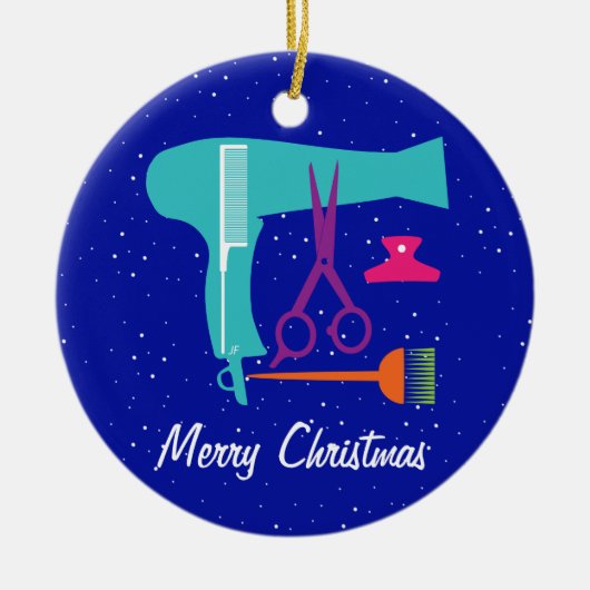 Frisurwerkzeuge Keramik Ornament (Vorne)