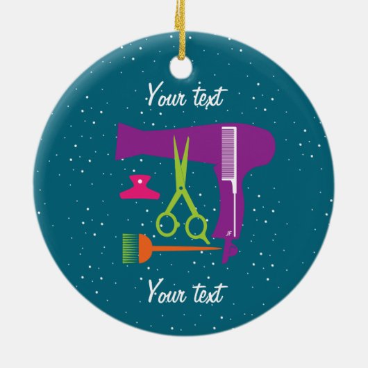 Frisurwerkzeuge Keramikornament (Hinten)