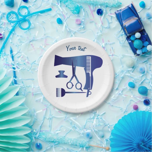 Frisurwerkzeuge Pappteller (Party)