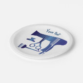 Frisurwerkzeuge Pappteller (Schrägansicht)