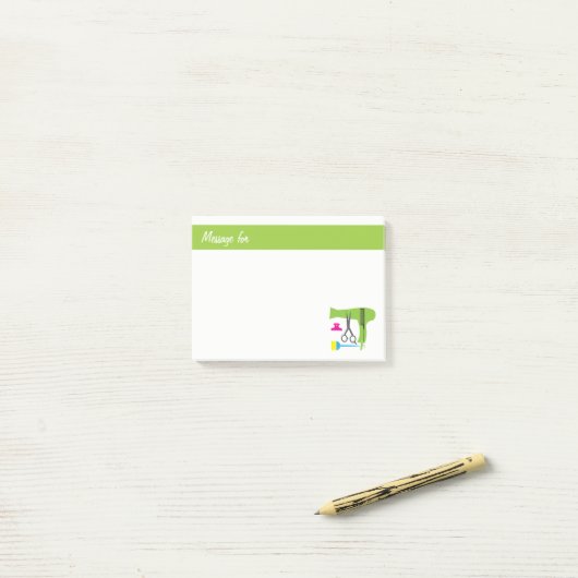 Frisurwerkzeuge Post-it Klebezettel (Auf Schreibtisch)