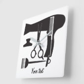 Frisurwerkzeuge Quadratische Wanduhr (Winkel)