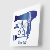 Frisurwerkzeuge Quadratische Wanduhr (Winkel)