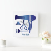 Frisurwerkzeuge Quadratische Wanduhr (Zuhause)