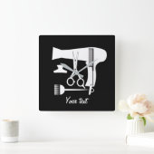 Frisurwerkzeuge Quadratische Wanduhr (Zuhause)