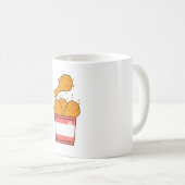 Fritiertes Hühnchen mit Eimer Kaffeetasse (VorderseiteRechts)