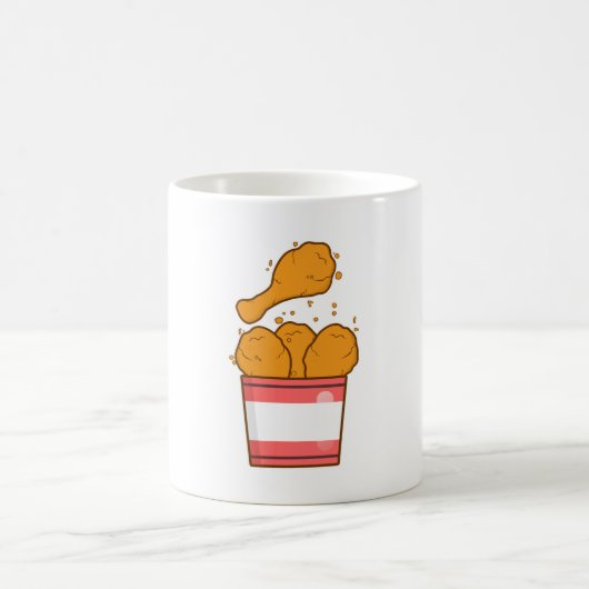 Fritiertes Hühnchen mit Eimer Kaffeetasse (Mittel)