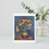Fritilinhaber in einer Kupfervase von Van Gogh Postkarte (Stehend Vorderseite)