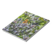 Fritillary Butterfly On Blue Thistle Notizblock (Rotiert)