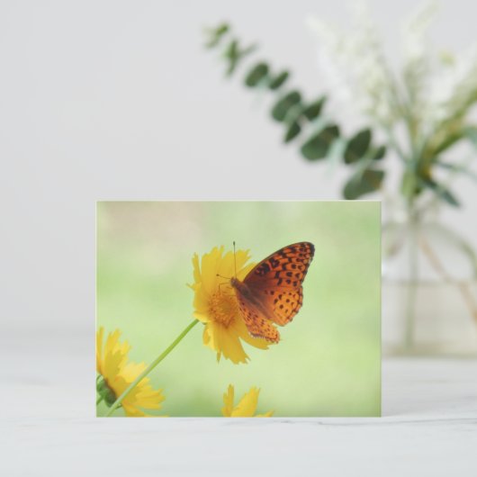 Fritillary Fun - Schmetterling Postkarte (Stehend Vorderseite)