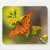 Fritillary Gulf Butterfly Geschenke und Bekleidung Mousepad (Vorne)