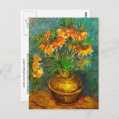Fritillerien in einer Kupfer Vase Van Gogh Fine Ar Postkarte (Vorne/Hinten)