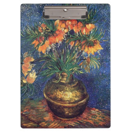 Fritillerien in einer Kupfervase von Van Gogh. Klemmbrett