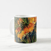 Fritillerien in einer Kupfervase von Vincent van G Kaffeetasse (Vorderseite Links)