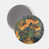 Fritillerien in einer Kupfervase von Vincent van G Magnet (Vorderseite/Rückseite)