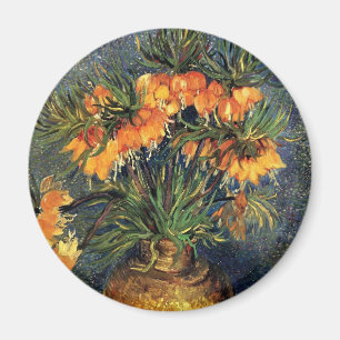 Fritillerien in einer Kupfervase von Vincent van G Magnet