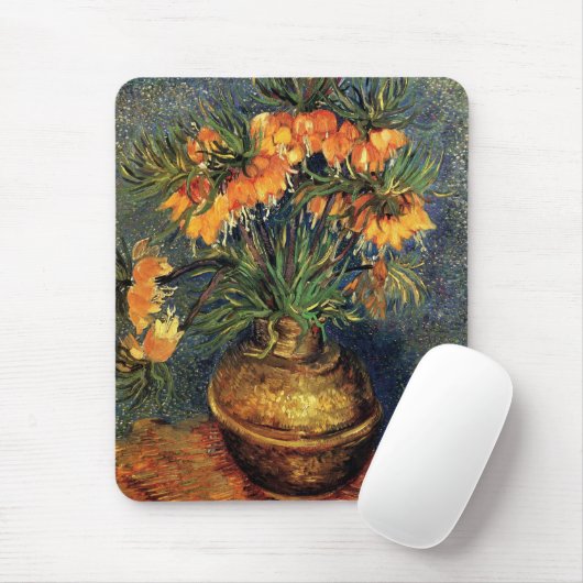 Fritillerien in einer Kupfervase von Vincent van G Mousepad (Mit Mouse)