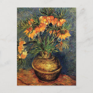 Fritillerien in einer Kupfervase von Vincent van G Postkarte