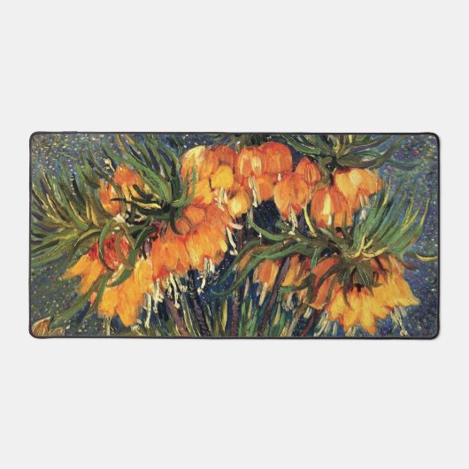 Fritillerien in einer Kupfervase von Vincent van G Schreibtischunterlage (Vorderseite)