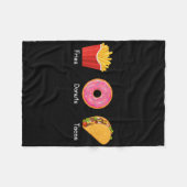 Fritten Donuts Tacos Fleecedecke (Vorderseite (Horizontal))