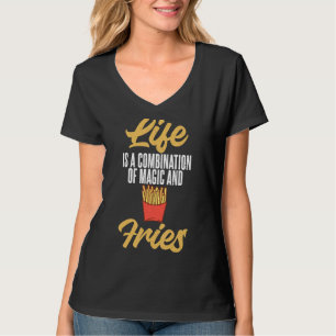 Fritten für Männer und Frauen essen T-Shirt