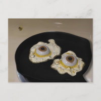 Frittiert oder knistert? Postkarte