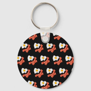 Frittierte Eier Bacon Frühstück Liebhaber Feinschm Schlüsselanhänger