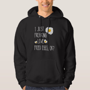 Frittierte Eier Frühstück Eier Jolk gekochte Eier Hoodie