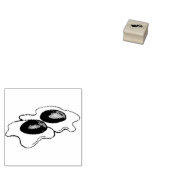 Frittierte Eier Sonnige Sonnenterrasse Sonnenunter Gummistempel (Stempel)