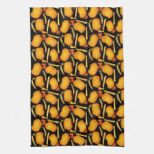 Frittierte Hühnergebisse und Kartoffelfries Geschirrtuch (Vertikal)