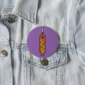 frittierte Wursthunde Maishundcorndog Senfes Button (Beispiel)