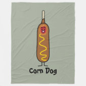 frittierte Wursthunde Maishundcorndog Senfes Fleecedecke (Vorderseite)