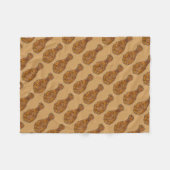 Frittierter Hühnerleg Drumstick Südliches Soul Leb Fleecedecke (Vorderseite (Horizontal))