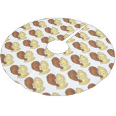 Frittierter Hühnerleg und Waffeln Soul Südliche Kü Polyester Weihnachtsbaumdecke (Schrägansicht)