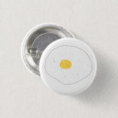Frittiertes Ei mit Sonnenseite nach oben Frühstück Button (Vorne & Hinten)