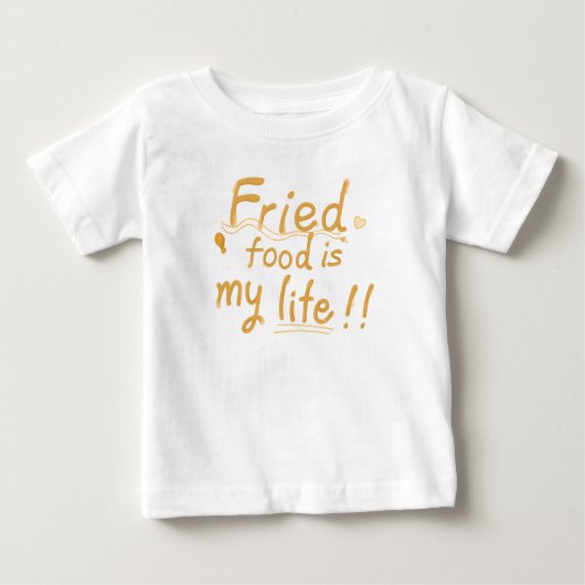 Frittiertes Essen ist mein Leben Baby T-shirt (Vorderseite)