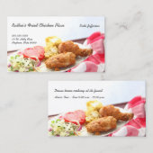 Frittiertes Hähnchenessen mit Kopierplatz Visitenkarte (Vorne/Hinten)