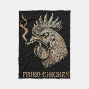 Frittiertes Hühnchen raucht Marihuana Kiffer Fleecedecke