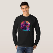 Frittiertes Hühnchen Synthwave 80er Retrowave Ästh T-Shirt (Vorne ganz)