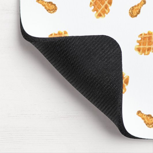 Frittiertes Hühnchen und Waffelmuster Mousepad (Ecke)