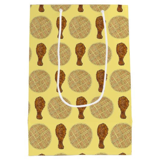 Frittiertes Hühnchen und Waffeln Südliches Soul Mittlere Geschenktüte (Rückseite)