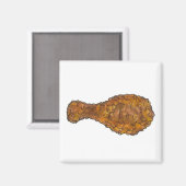 Frittiertes Hühnerleg Drumstick Soul Feinschmecker Magnet (Vorderseite/Rückseite)